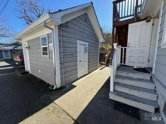 a view of a house with a door