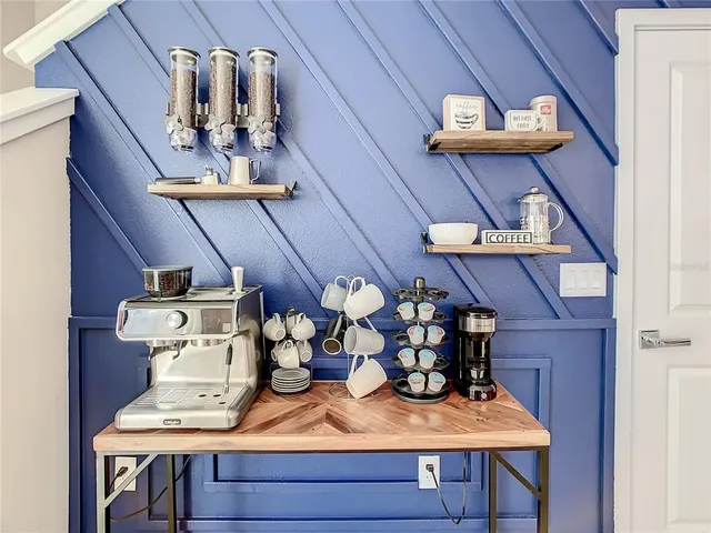 a view of dining room with furniture