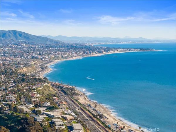 a view of lake and mountain