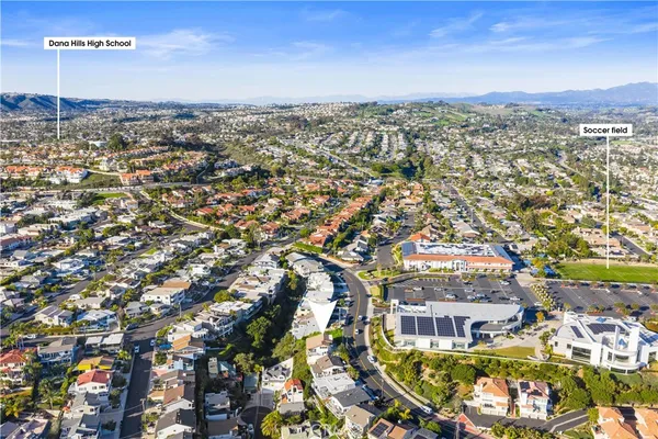 an aerial view of multiple house