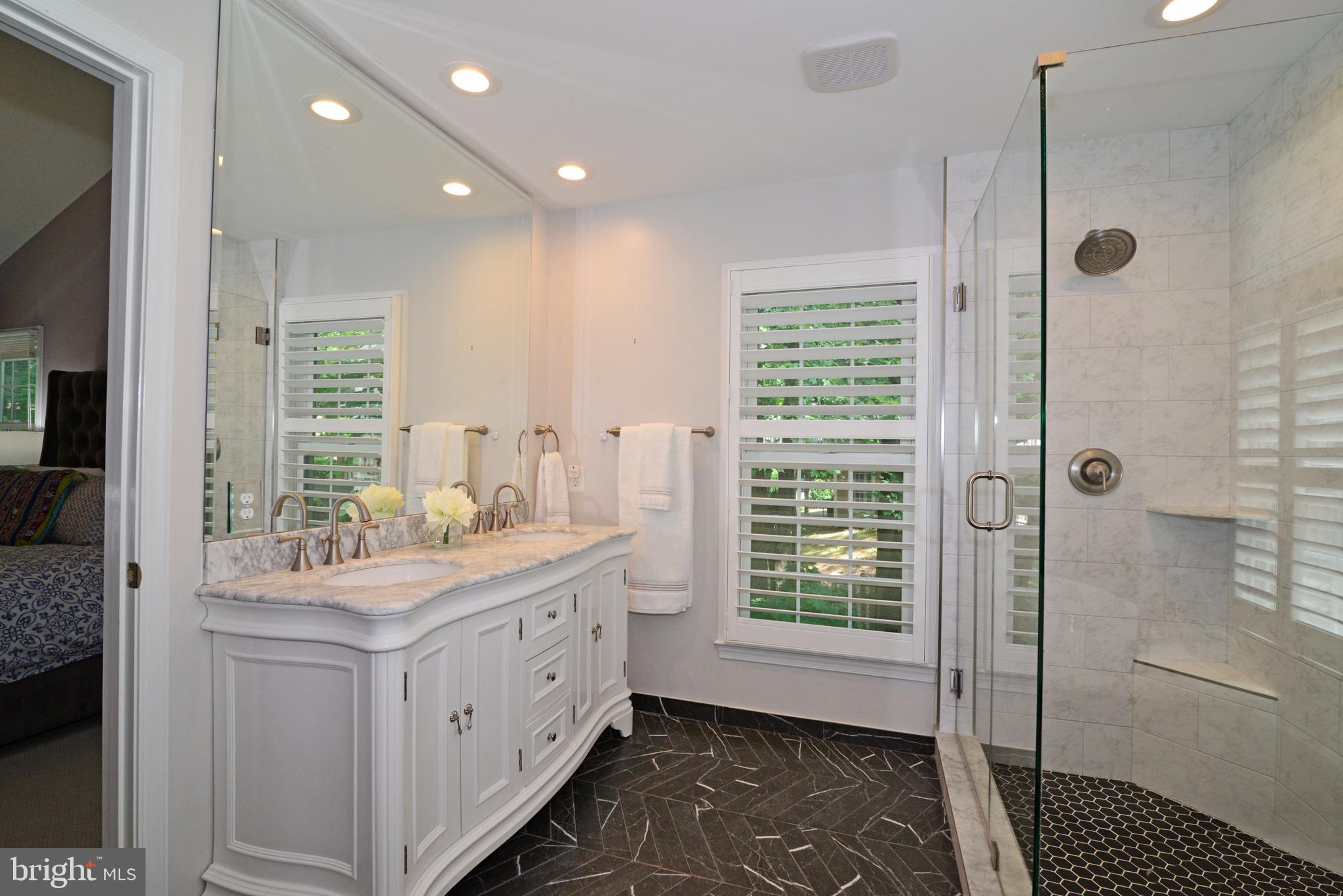 11633 Springhouse Place Reston, VA 20194 - Photo 16 of 42 Dual Sink Vanity w/Carrara Marble, Fabulous Shower