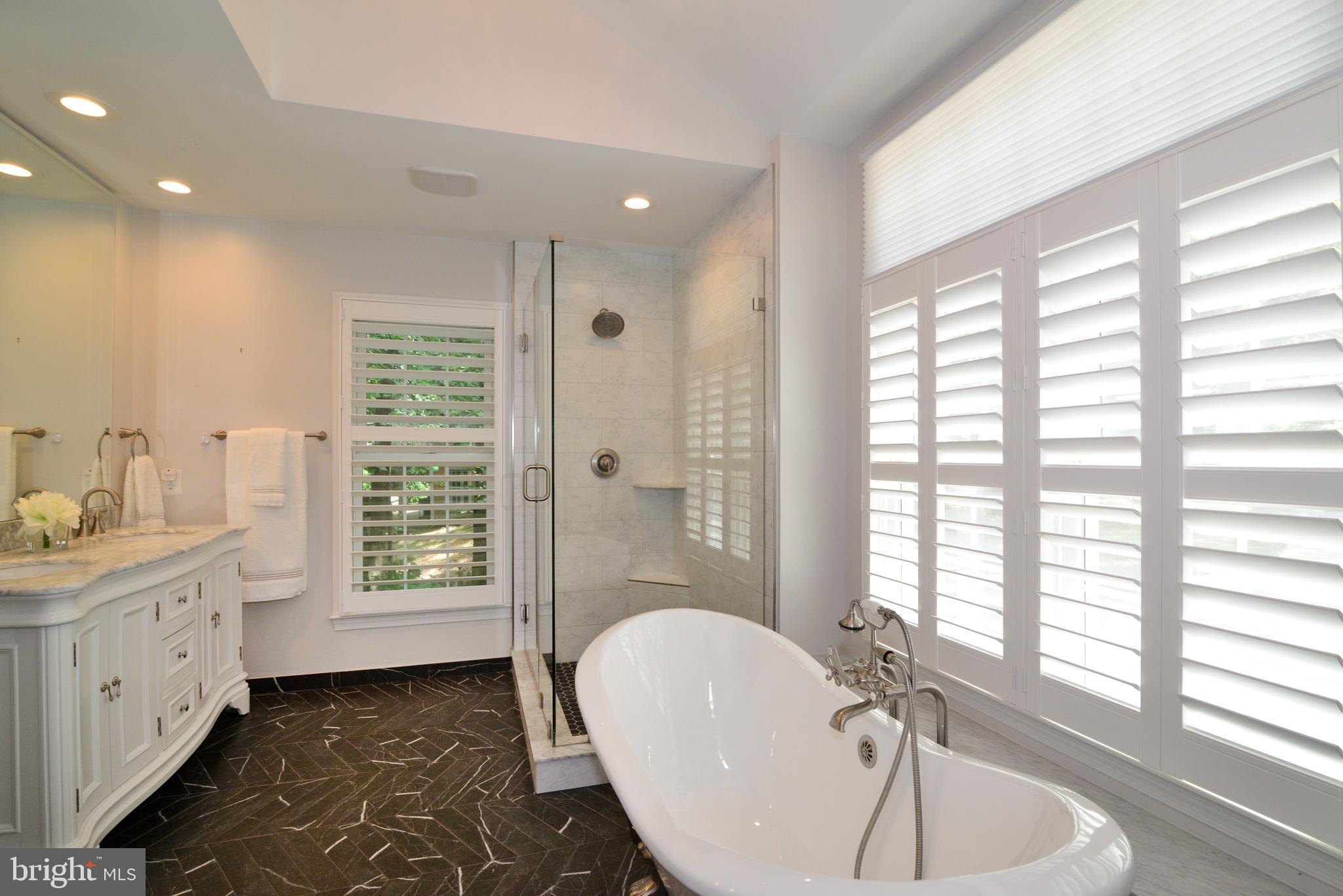 11633 Springhouse Place Reston, VA 20194 - Photo 17 of 42 Custom, Spa-Like Master Bath, Plantation Shutter