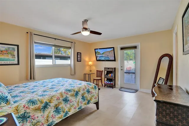 a backyard of a house with seating space