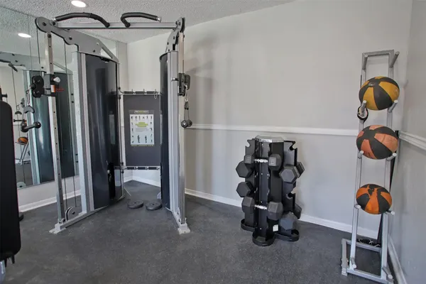 a view of gym equipment