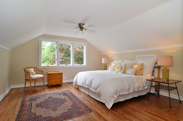 1141 Hibbard Road Wilmette, IL 60091 - Photo 15 of 20 a bedroom with a bed and wooden floor