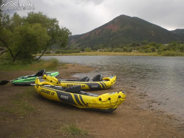 a view of a lake with mountain view