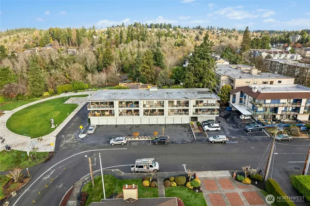 a view of a city & street