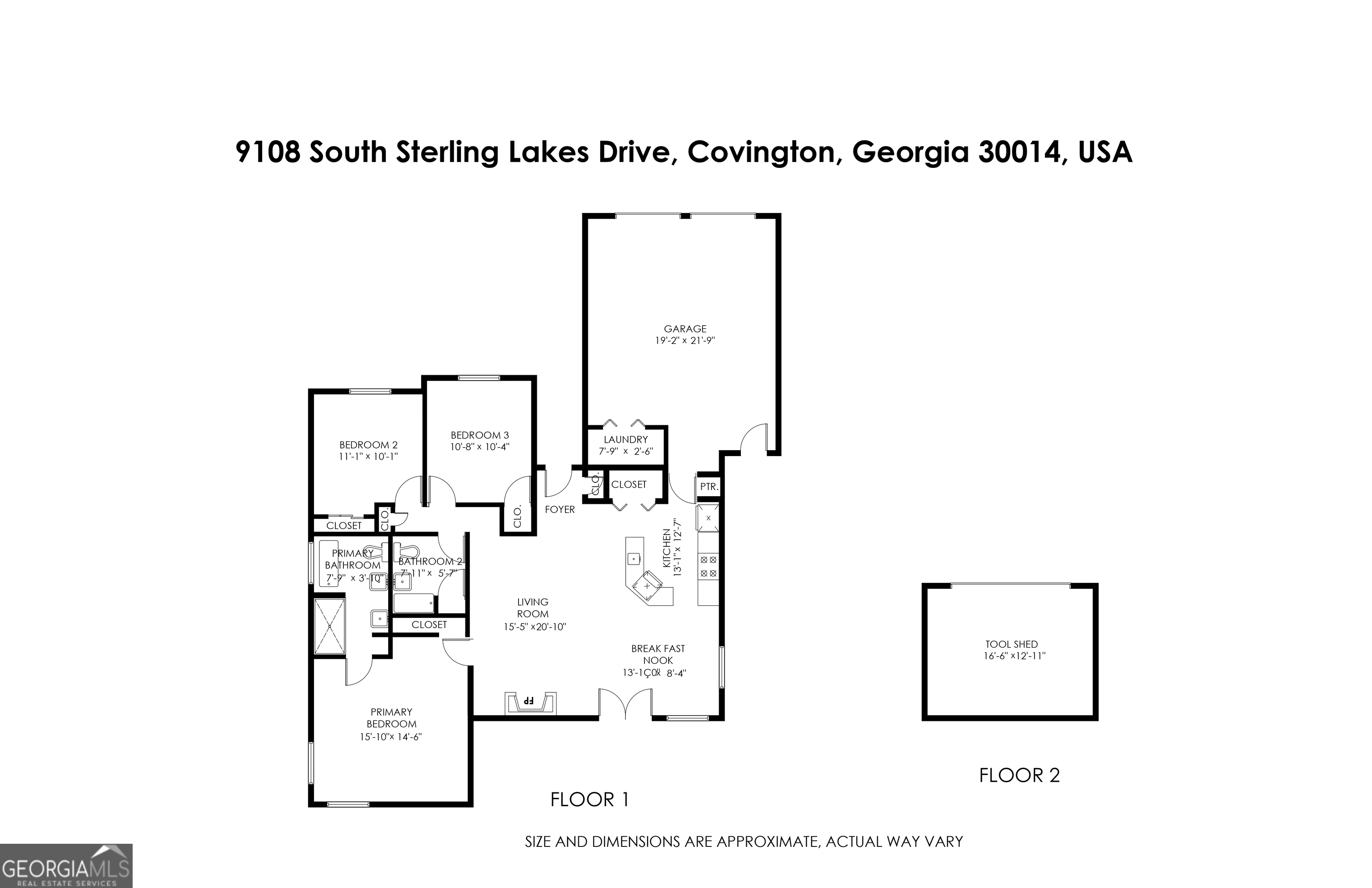 9108 South Sterling Lakes Drive Covington, GA 30014 - Photo 16 of 16 a picture of a floor plan