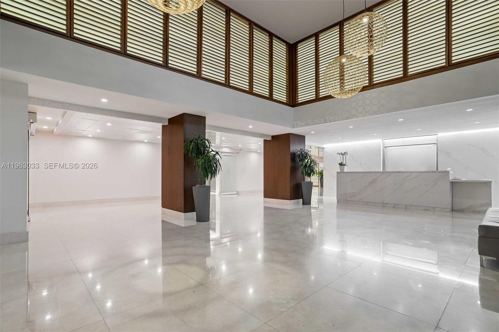 540 Brickell Key Drive, Unit 823 Miami, FL 33131 - Photo 41 of 49 Amazing, renovated lobby!