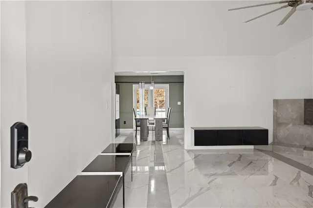 a view of dining room with furniture