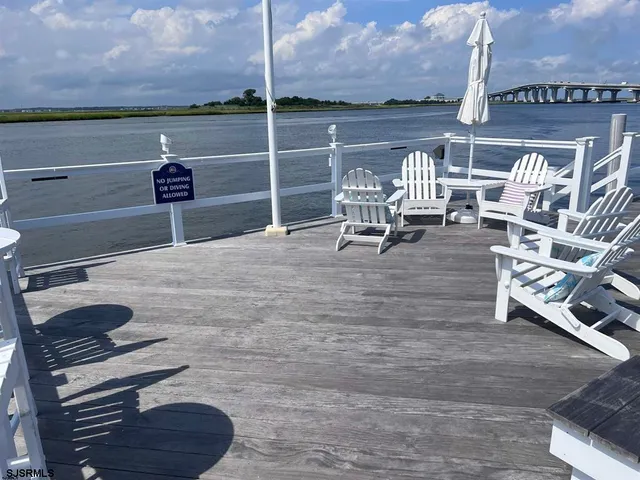 a view of a terrace with sky view