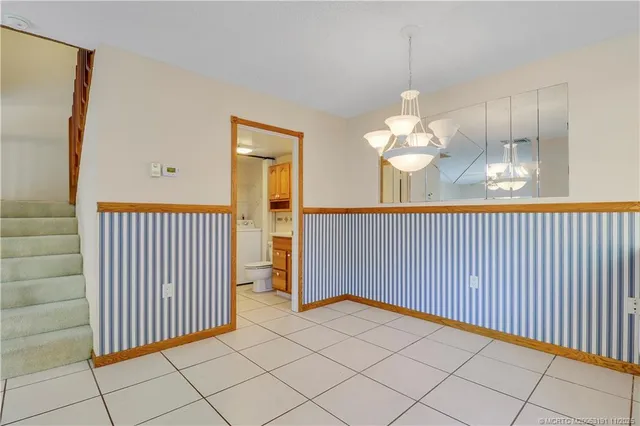 a view of a livingroom with a chandelier
