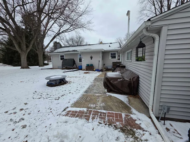 a view of snow covered with snow