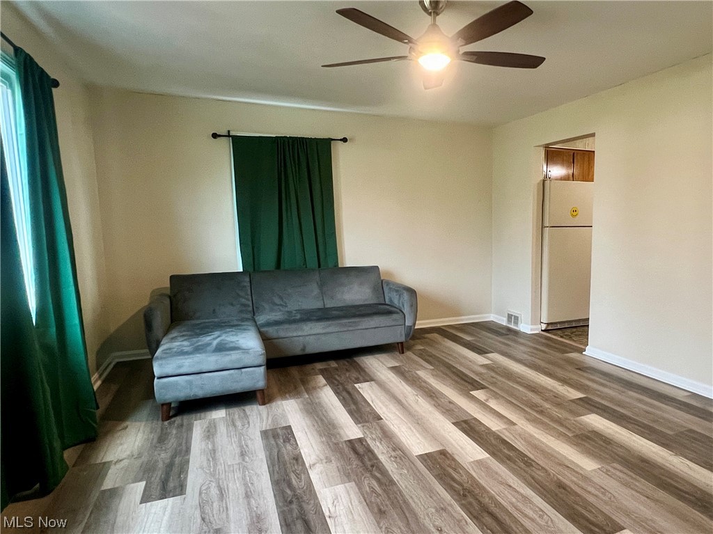 229 Hilliard Road Elyria, OH 44035 - Photo 4 of 28 Living room with ceiling fan and hardwood / wood-style flooring
