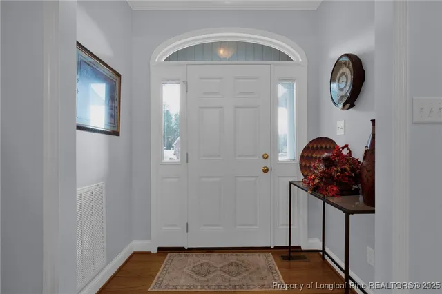 a view of a hallway with elevator