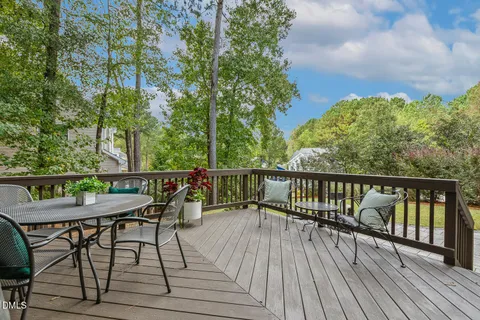 an aerial view of a house having outdoor space