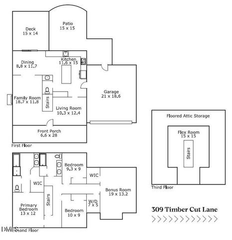 $594,500 | 309 Timber Cut Lane, Apex, NC 27502