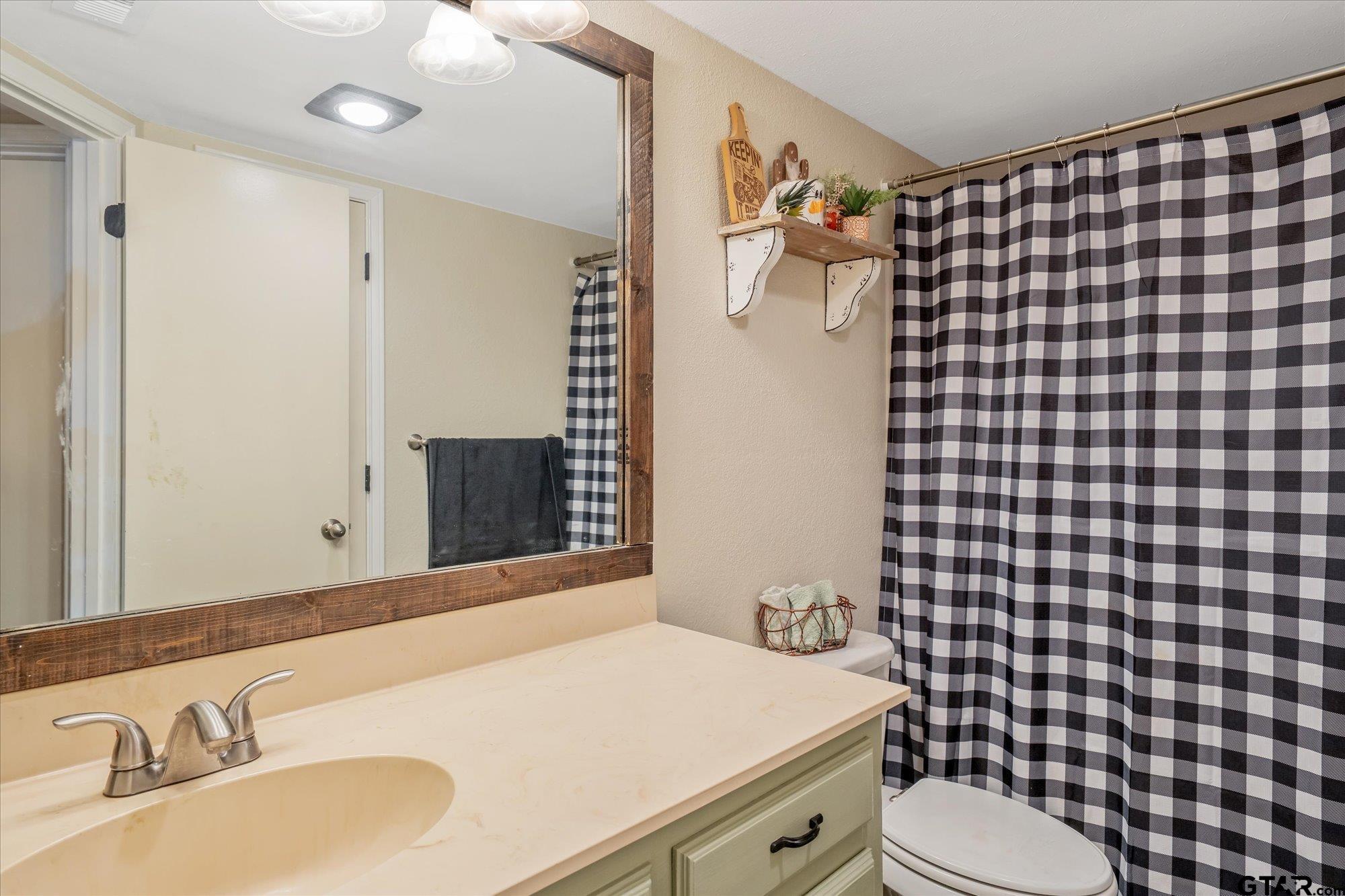 1105 Meadow Drive Athens, TX 75751 - Photo 15 of 23 a bathroom with a sink toilet vanity and shower