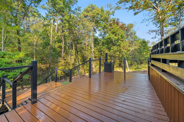 a view of a terrace with seating area