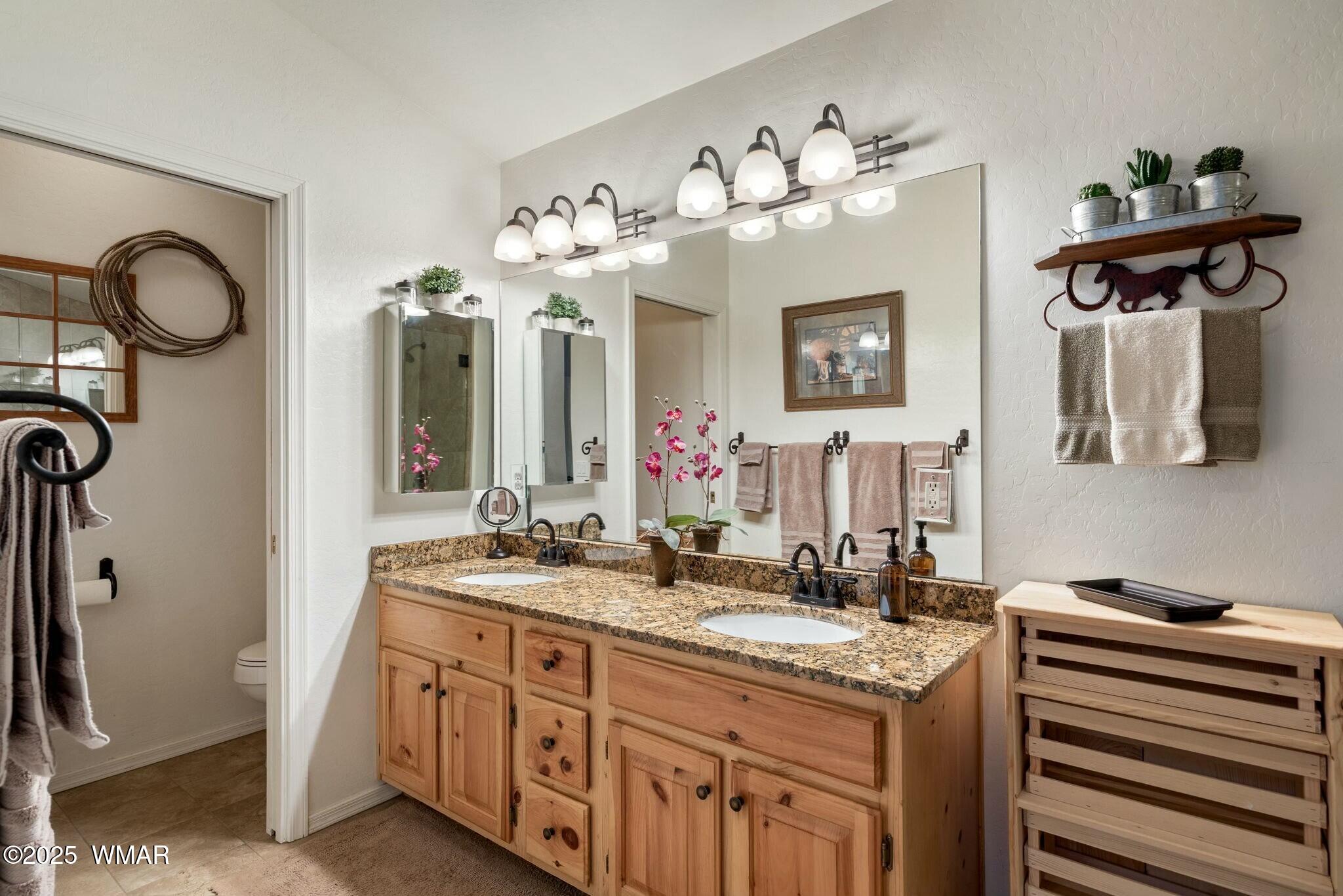 2938 Lodgepole Road Overgaard, AZ 85933 - Photo 18 of 43 a bathroom with a sink and a mirror