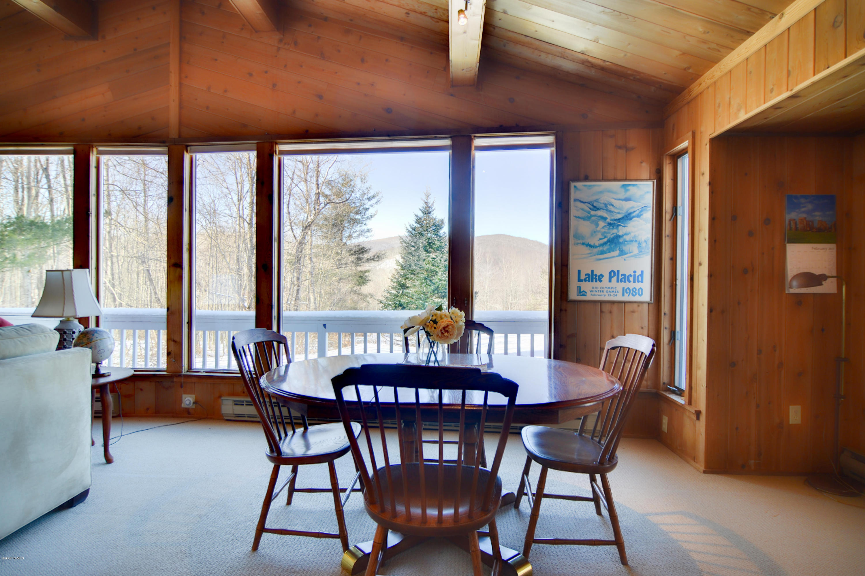 137 Whitman Road Hancock, MA 01267 - Photo 17 of 37 a view of a dining room with furniture window and outside view