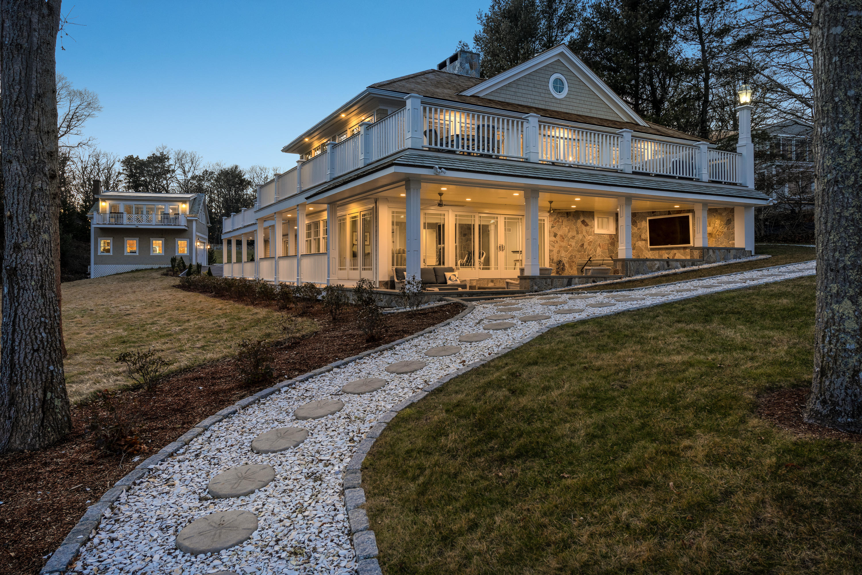 94 Starboard Lane Osterville, MA 02655 - Photo 34 of 47 a front view of a house with a yard