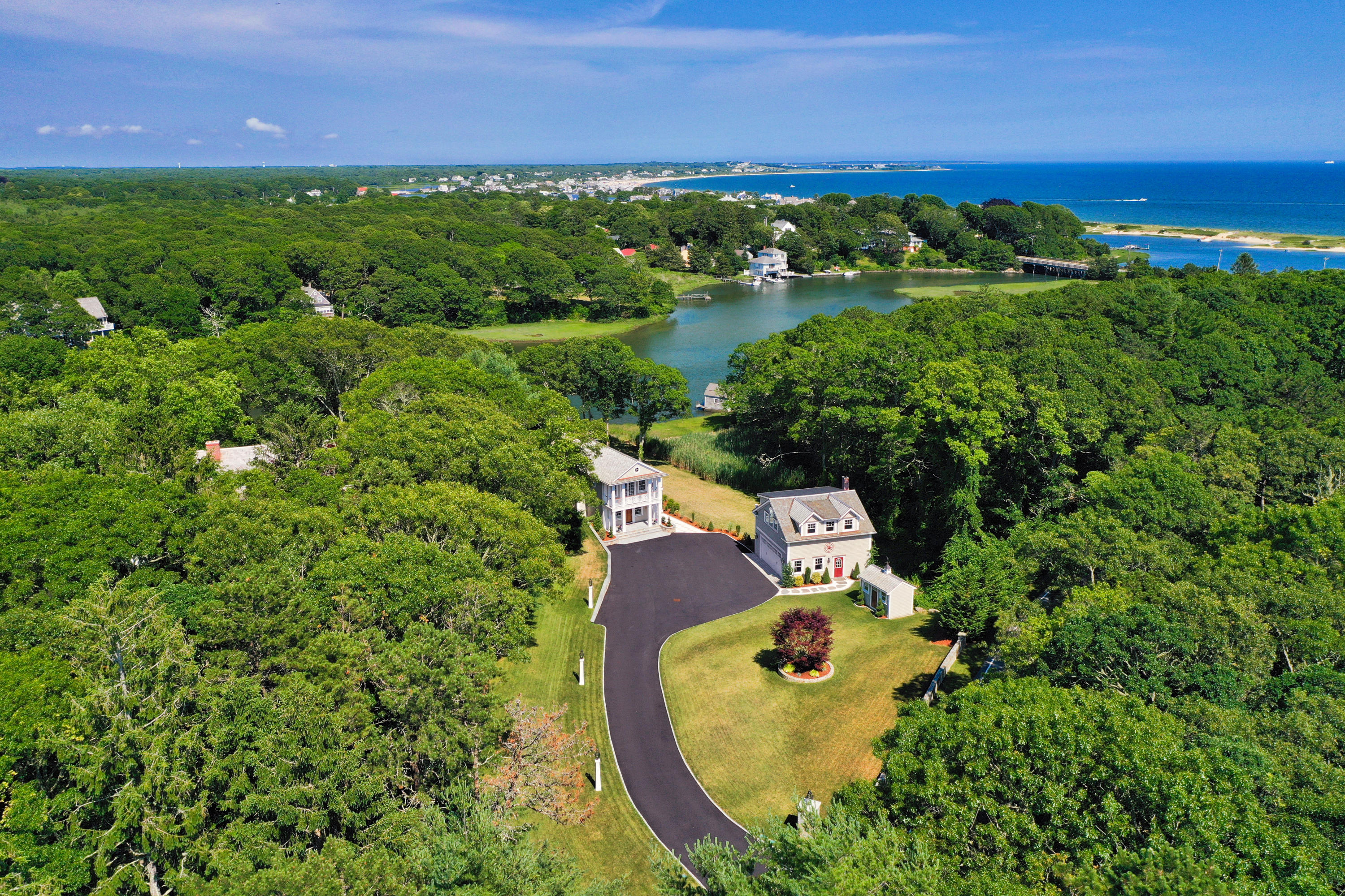94 Starboard Lane Osterville, MA 02655 - Photo 41 of 47 an aerial view of a house with a yard