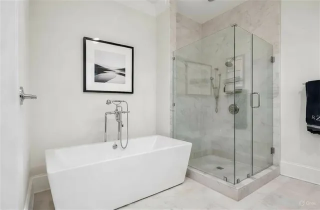 a bathroom with a sink and a shower