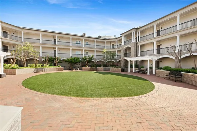 a view of building with outdoor space