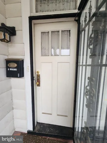a view of front door of house