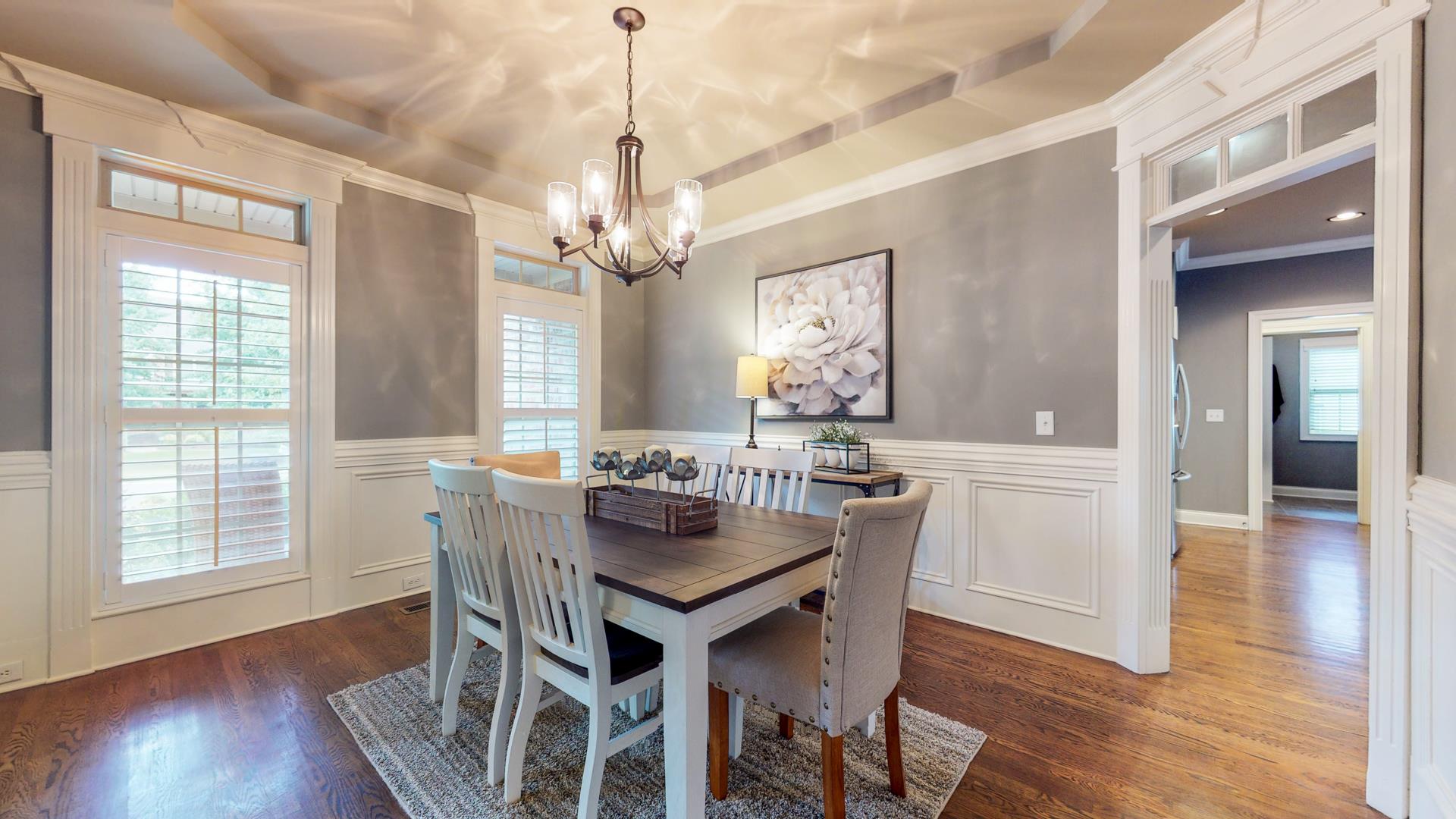 5337 Sherrington Road Murfreesboro, TN 37128 - Photo 4 of 30 Formal dining space with transom windows and extensive trim work.