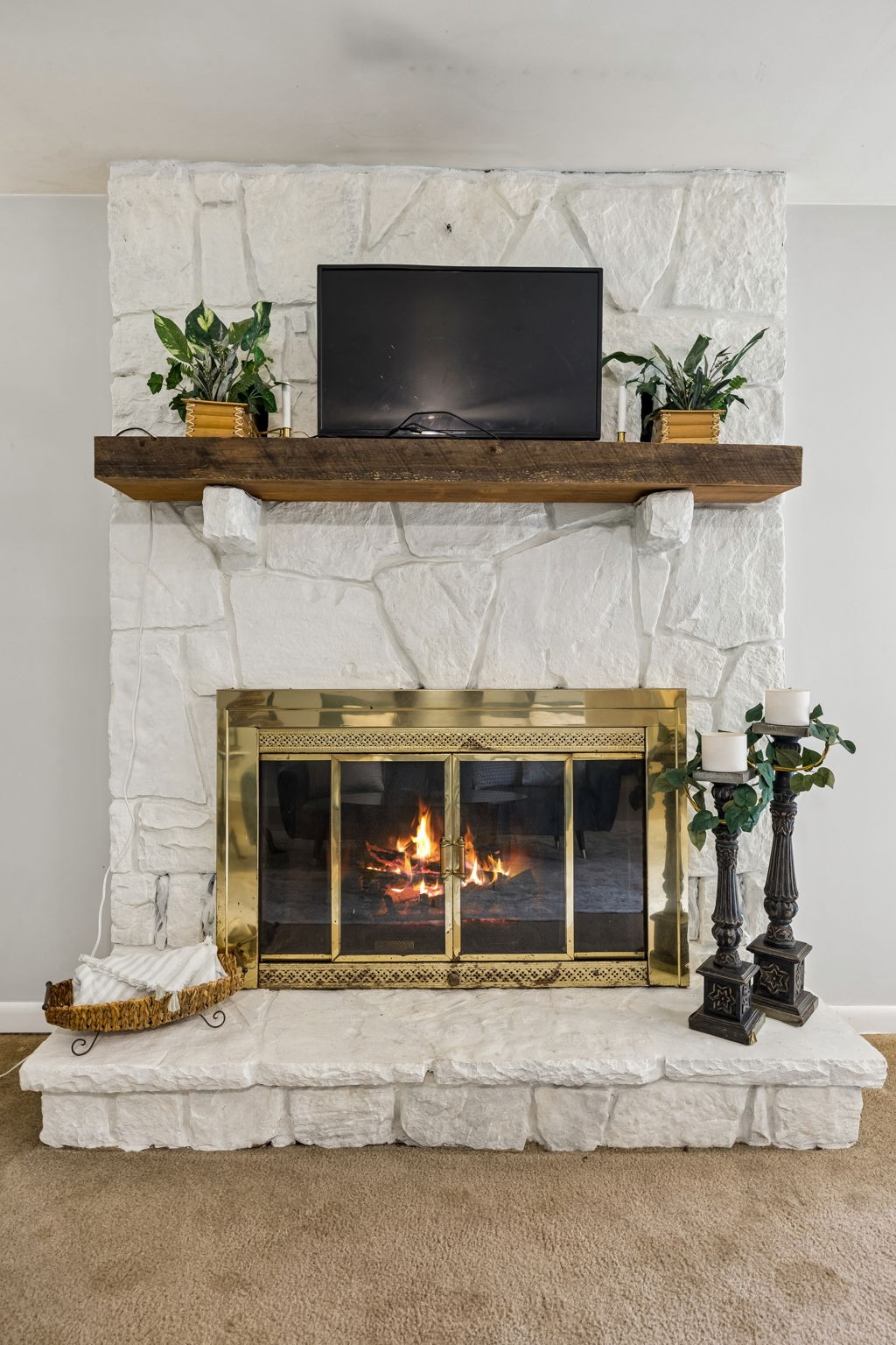 115 1st Street Monteagle, TN 37356 - Photo 6 of 22 a living room with a fireplace and a potted plant