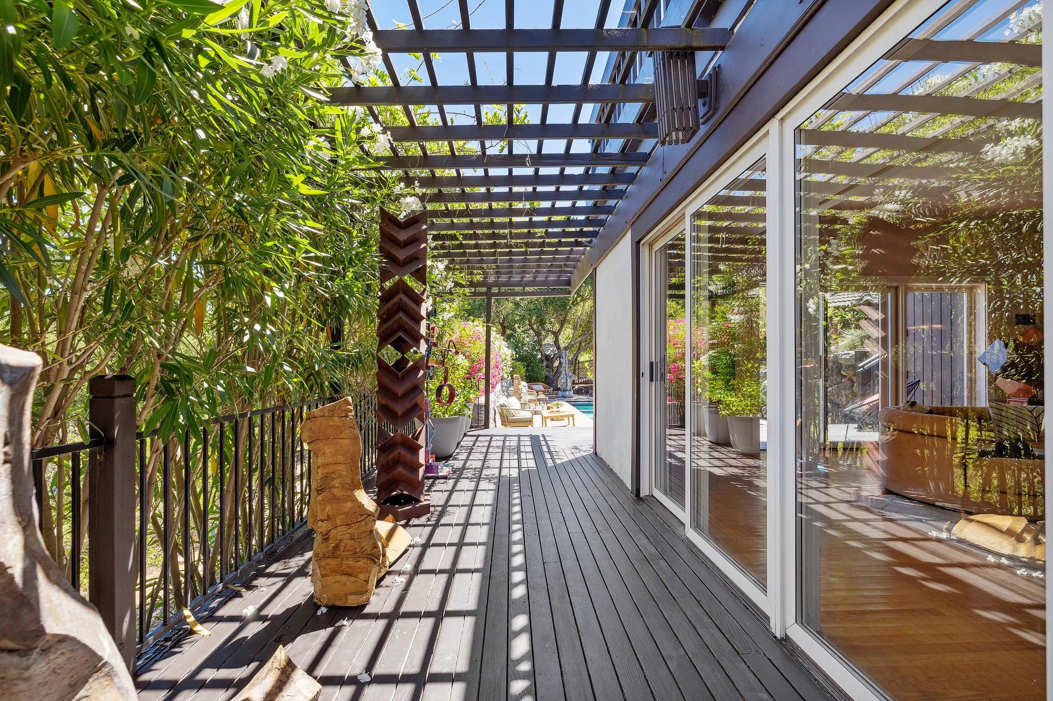 271 Monte Vista Ridge Road Orinda, CA 94563 - Photo 28 of 59 Wooden terrace with a pergola