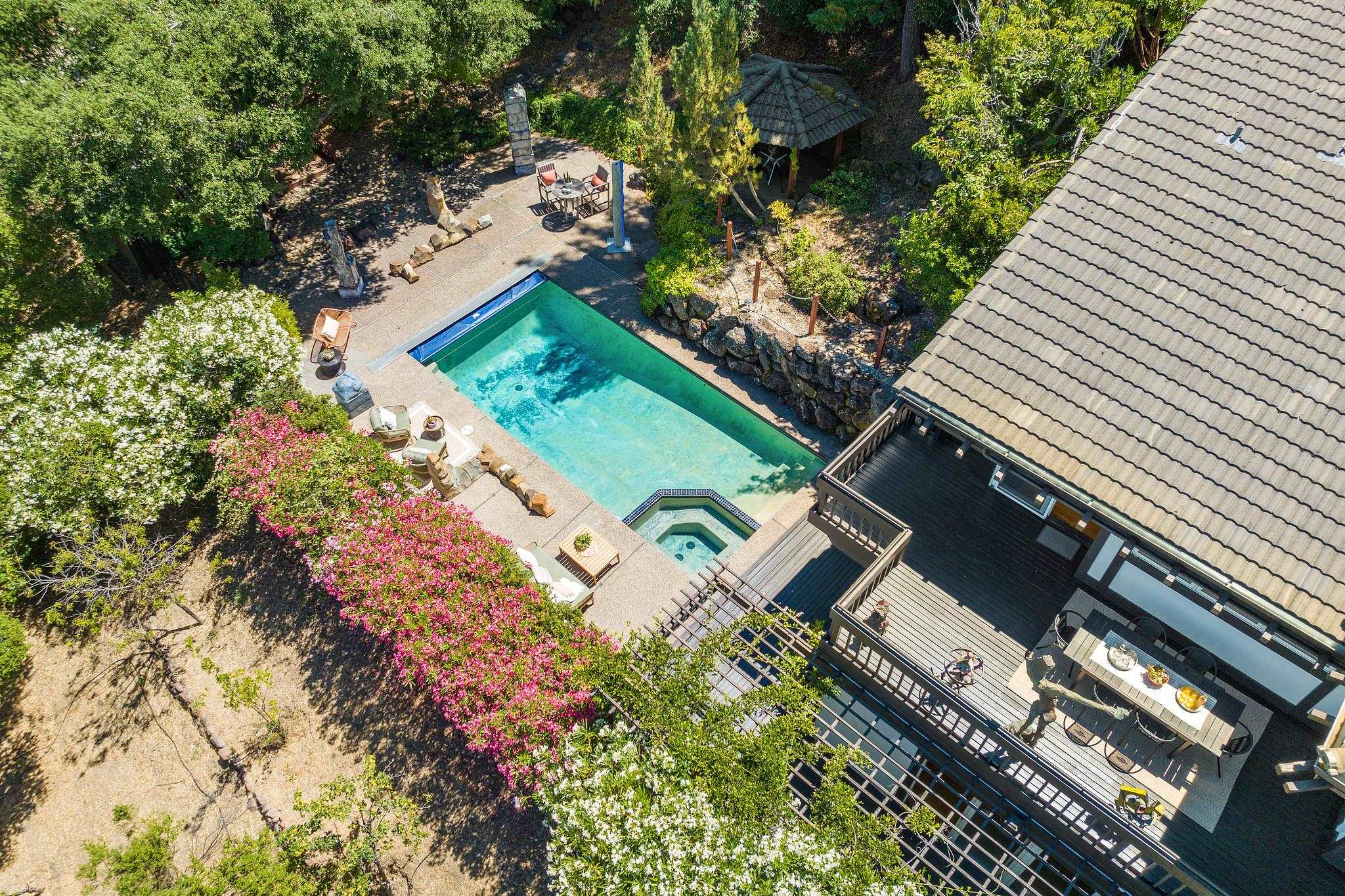 271 Monte Vista Ridge Road Orinda, CA 94563 - Photo 3 of 59 Bird's eye view of a pool