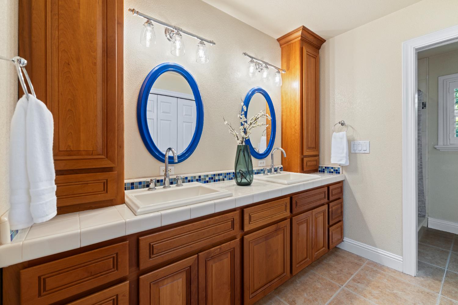 7396 Callison Road Penryn, CA 95663 - Photo 52 of 99 Upstairs bathroom with custom cherry cabinets.