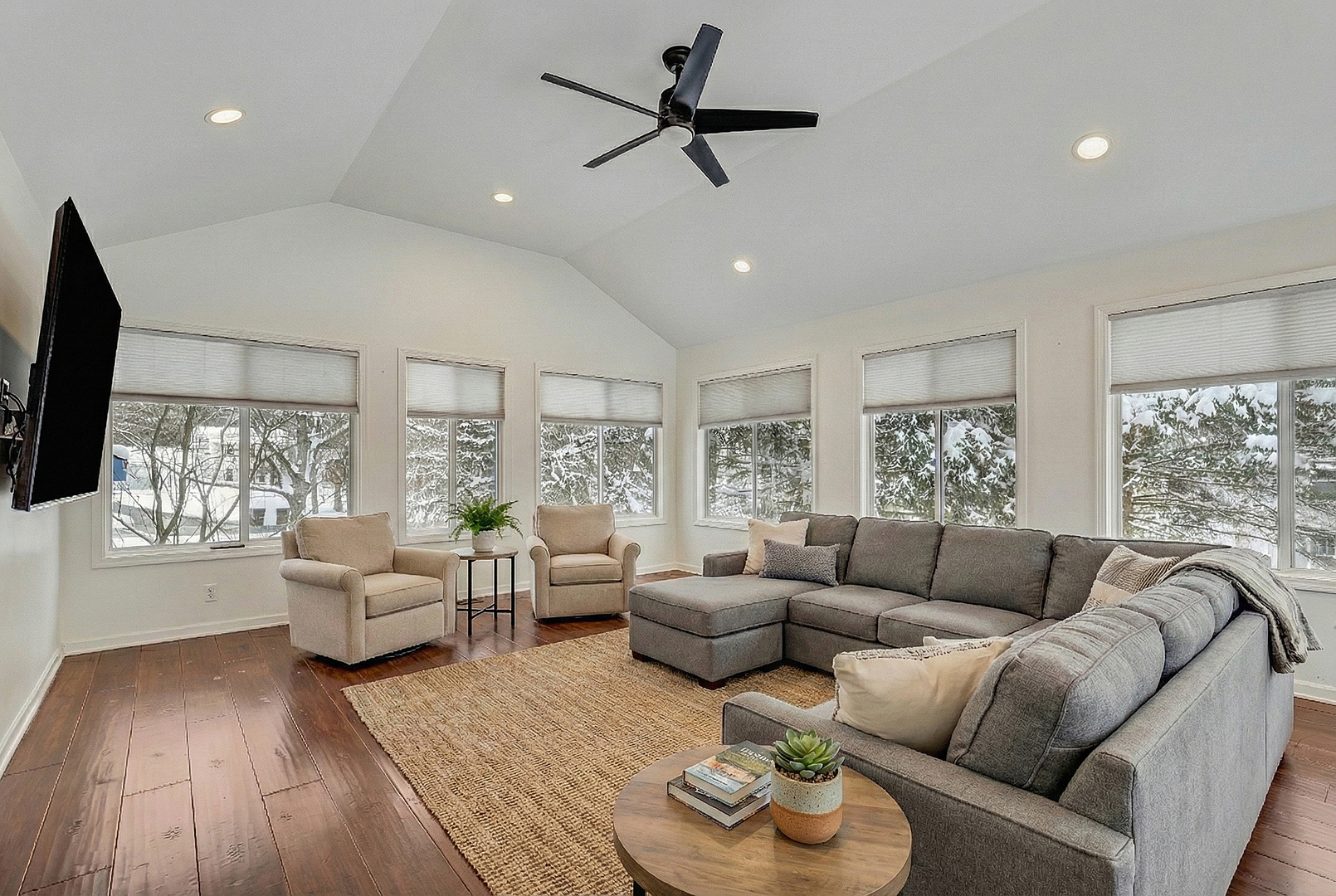 3901 Weathervane Lane Crystal Lake, IL 60012 - Photo 9 of 36 a living room with furniture kitchen view and a large window