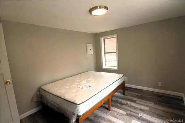 a room with closet and window