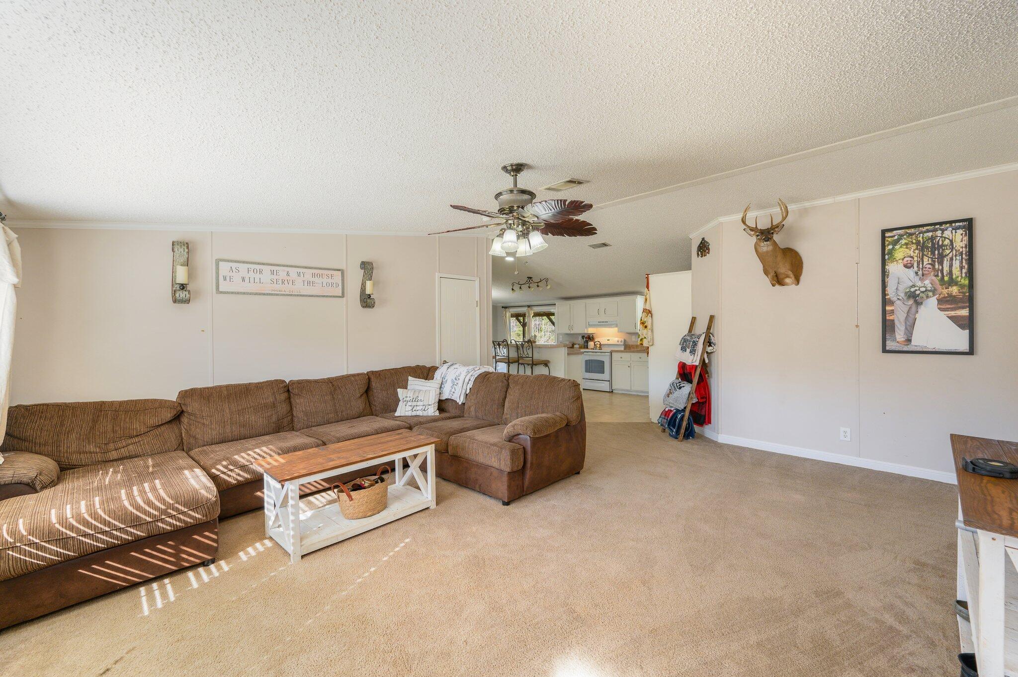 1078 Wallace Road DeFuniak Springs, FL 32433 - Photo 11 of 46 a living room with furniture and a chandelier