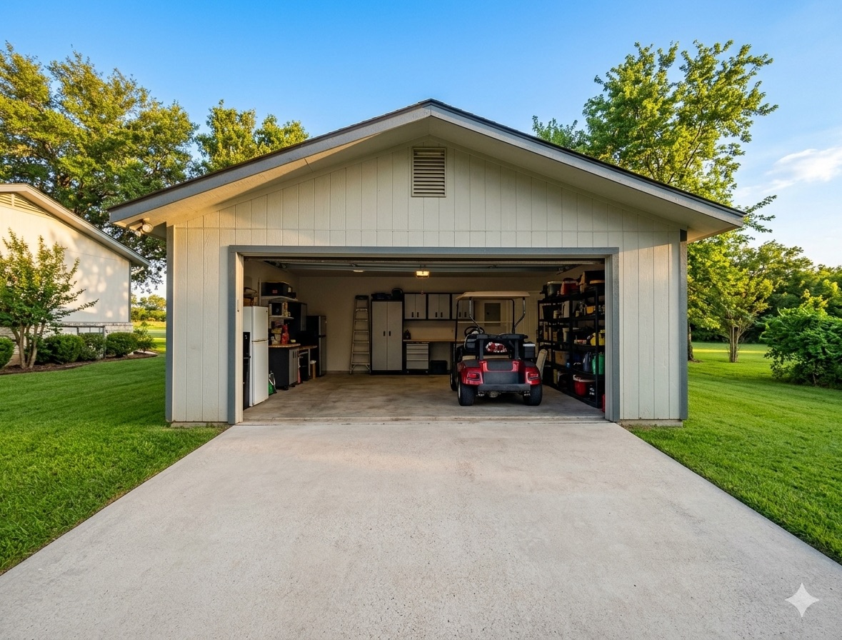 19925 Blake Manor Road Manor, TX 78653 - Photo 10 of 14 Detached garage featuring freestanding refrigerator