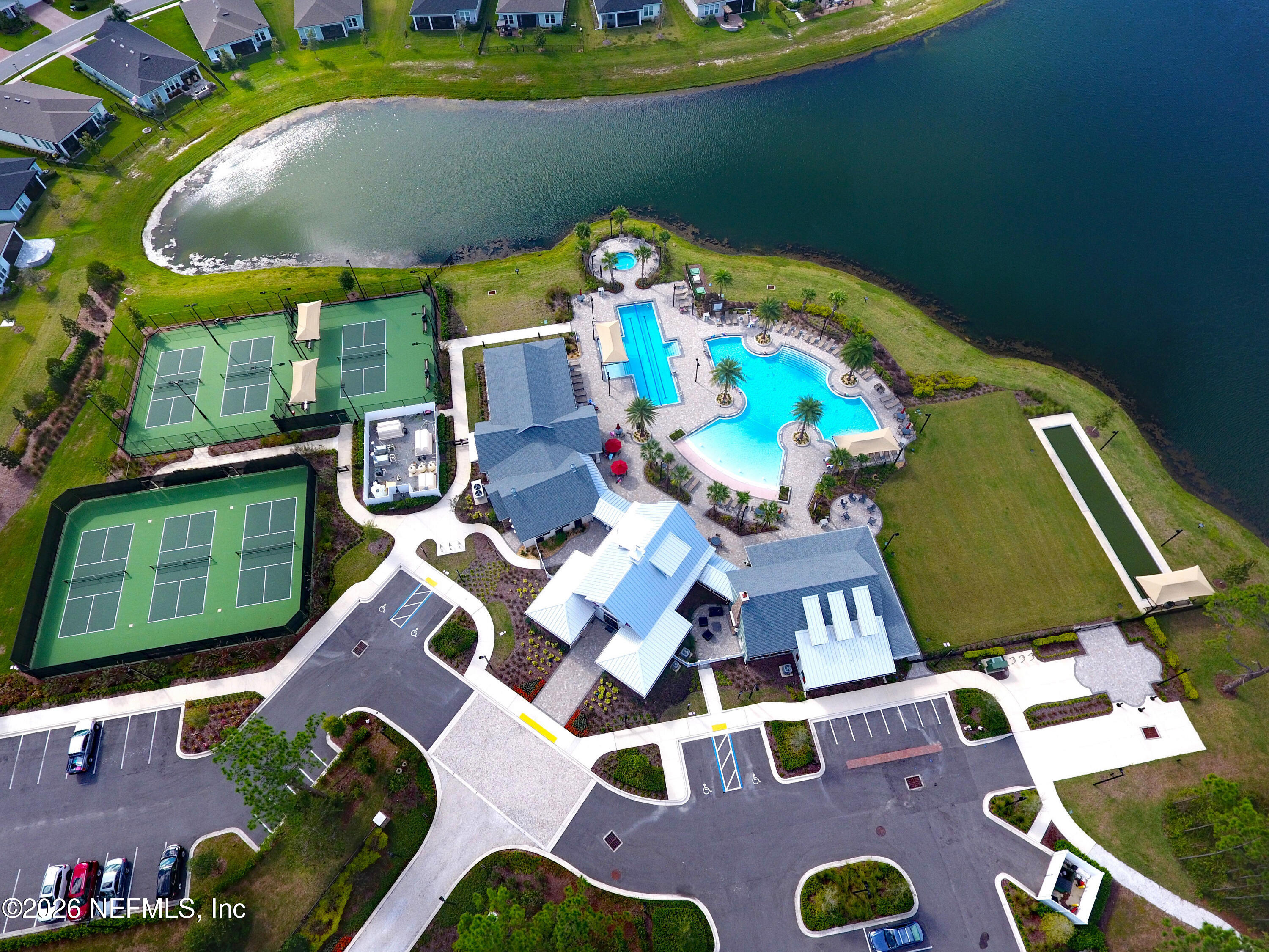 122 Field Flower Way St. Augustine, FL 32092 - Photo 54 of 55 an aerial view of a house yard swimming pool and outdoor seating