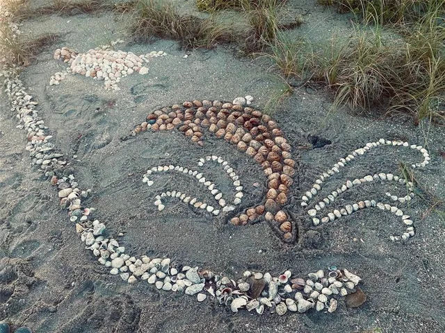 a view of a lake with a yard