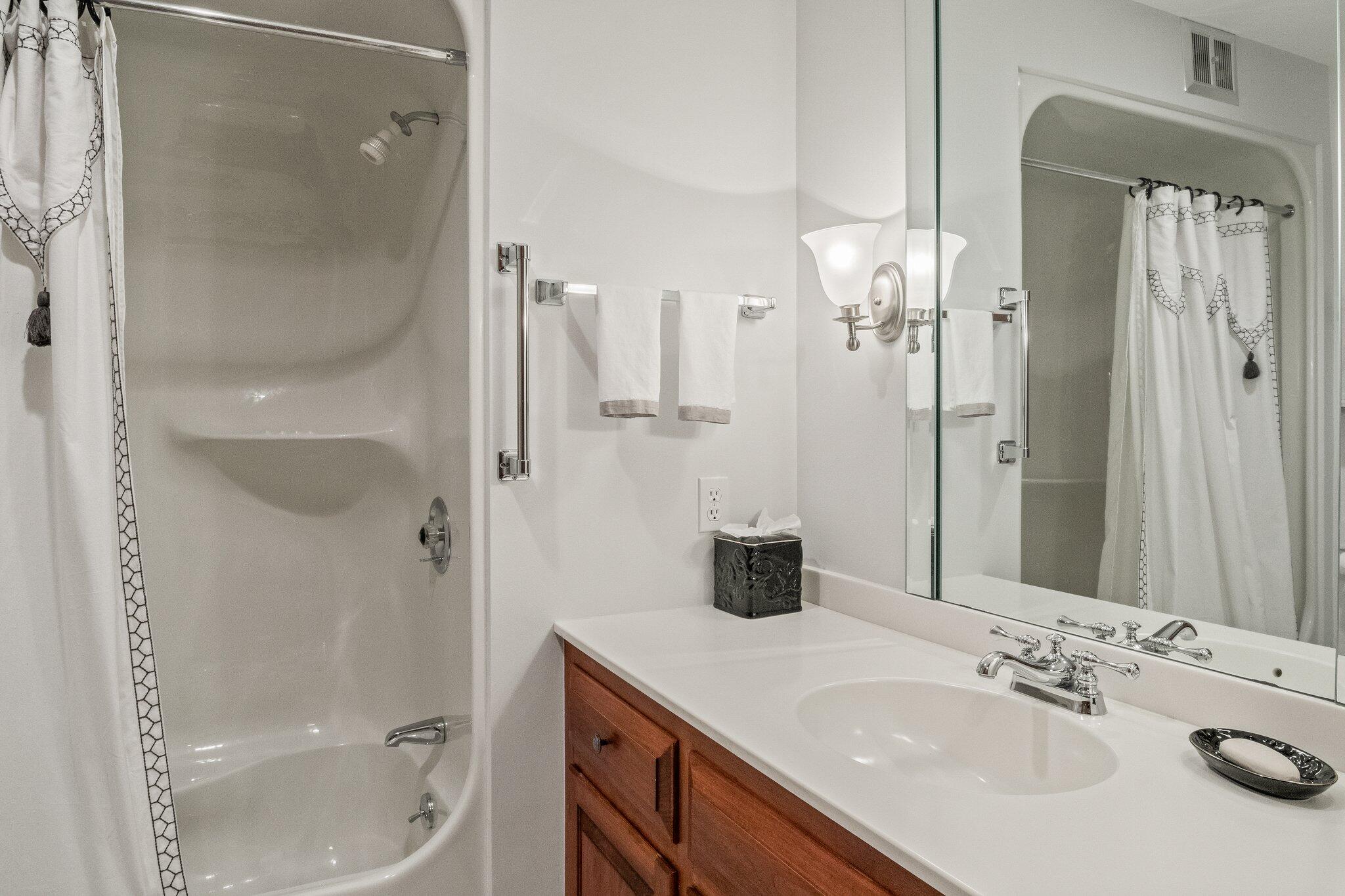 137 Strong Island Road Chatham, MA 02633 - Photo 31 of 37 a bathroom with a sink shower and a mirror