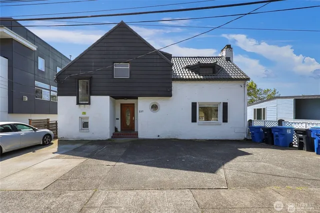a view of a house with a patio