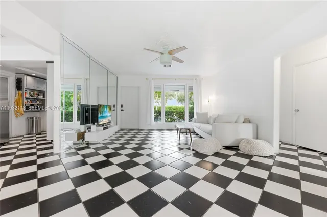 a black and white checkered floor with a black white checkered floor