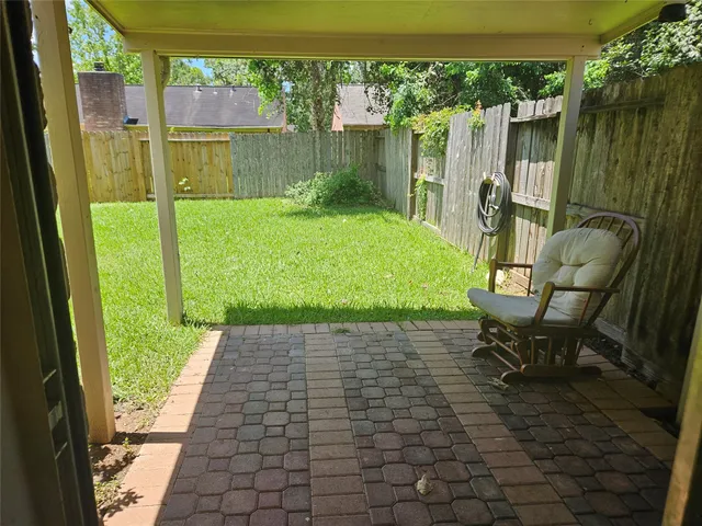 a view of an outdoor space with a porch