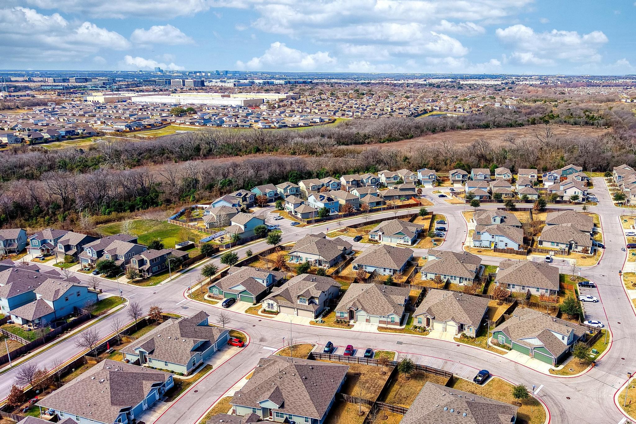 14409 Frankel Loop, Unit 33A Pflugerville, TX 78660 - Photo 29 of 29 Aerial perspective of suburban area