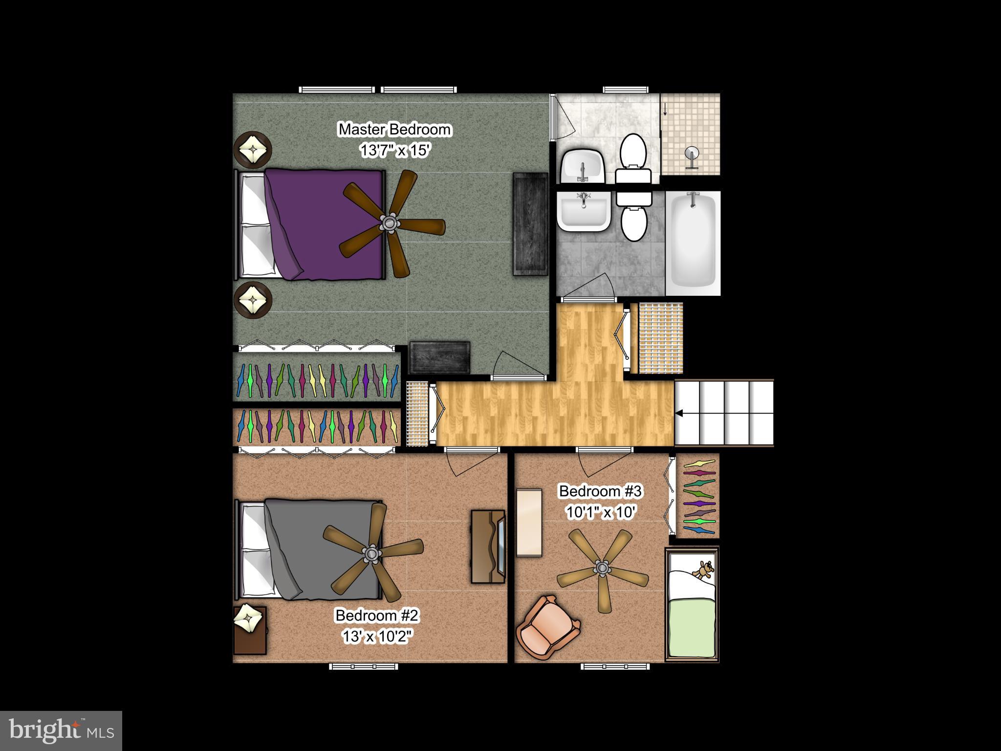 1119 Netherlands Court Silver Spring, MD 20905 - Photo 30 of 30 Upstairs Floor Plan
