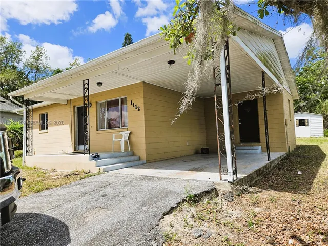a front view of a house