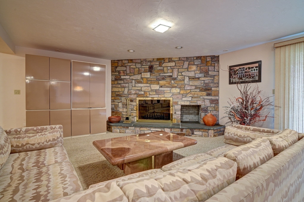 14 Seneca Road Canton, MA 02021 - Photo 32 of 42 a living room with furniture a fireplace and a flat screen tv