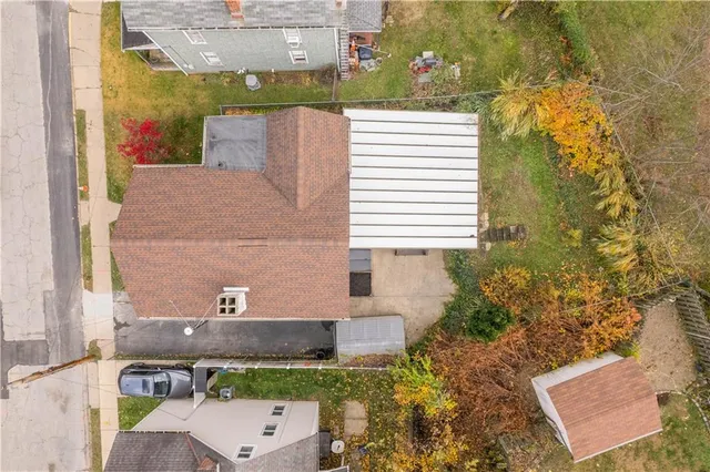 an aerial view of multiple house